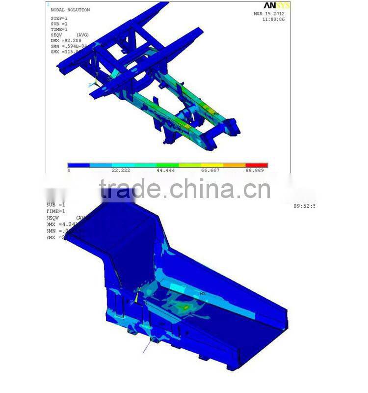 3 Axles 60 Ton Mining Dump Truck Dimensions