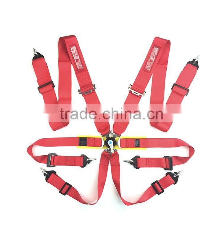 Wholesale High Performance Removable Safety 6 Point Quick Release Seat Belt