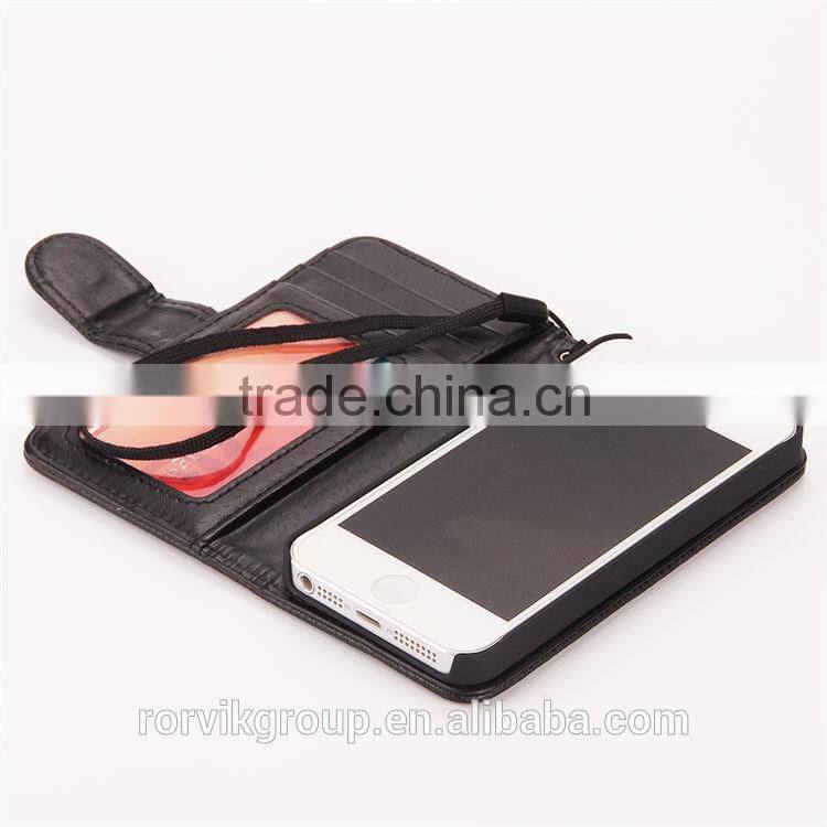 classic style leather case ,mobile phone wallet luxury case with card slots for iphone 5G/5S case leather