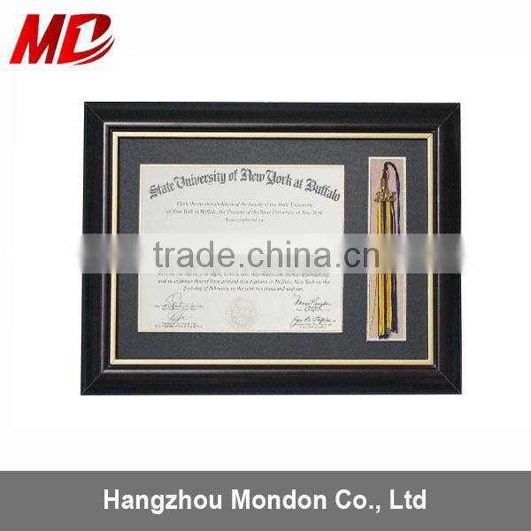 Certificate Wooden Frame with Gold Trim