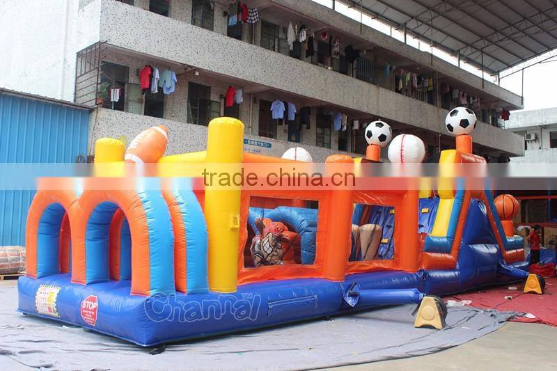 funny sports obstacle inflatable obstacles for kids & adults