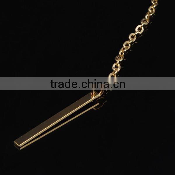 diamond tassels women long thin chain necklace