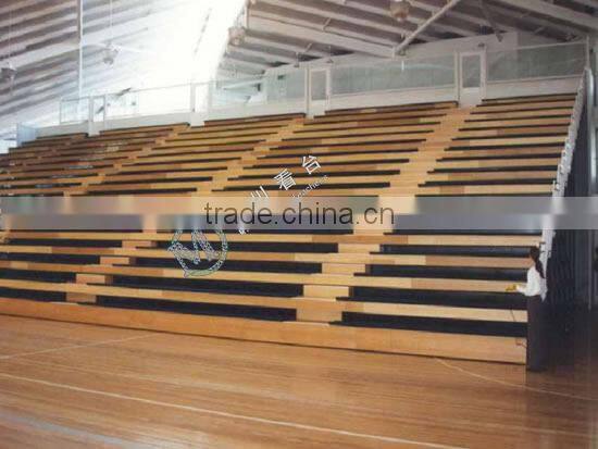 Jupiter Telescopic Grandstand Wood Bleacher Seat Indoor Tribune