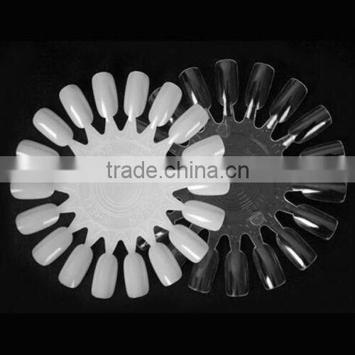 20 colors charts Nail polish gels display Manicure Practice Round Wheel Polish Acrylic Display Decoration Nail Art Tip