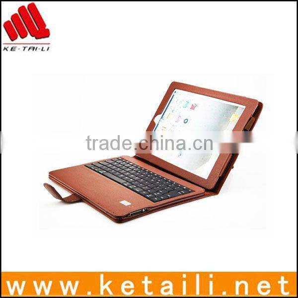 2013 for ipad 2/3/4 leather case with bluetooth keyboard, for ipad case (FDA,BV ISO 9001 report )
