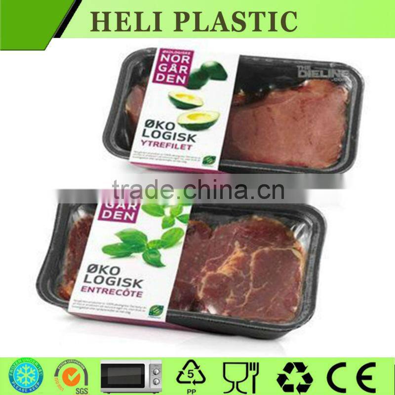 disposable black PP meat/beef tray
