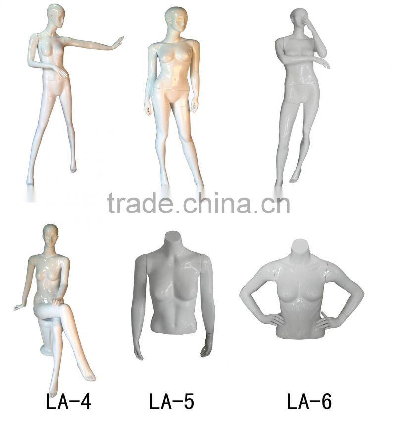 Abstract stand fiberglass female mannequin window display mankin LA-2