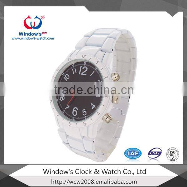 2014 latest popular wholesale women Red / White fashion ceramics watch