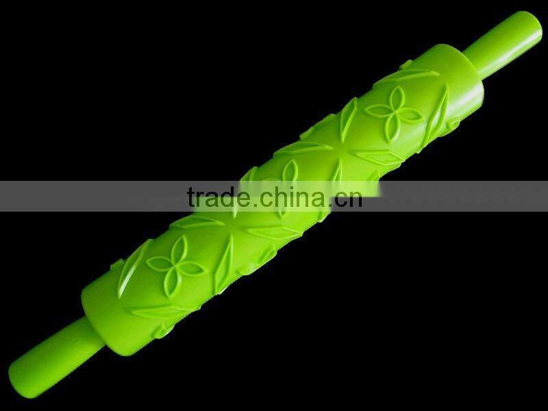 Reposteria Kitchen Non-Stick Embossed Plastic Rolling Pin Fondant decorating Dough Roller baking tools