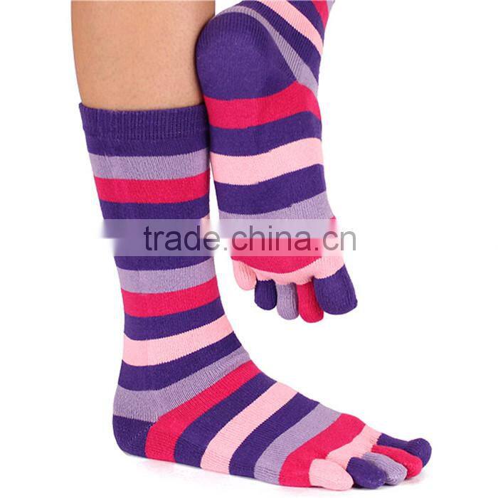 cotton custom half tube five open 5 pink toe candy socks