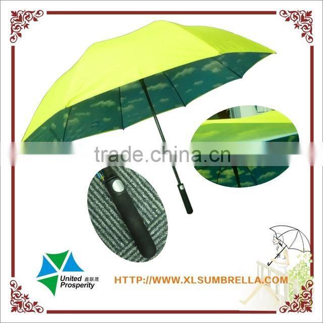 30" big size blue sky double canopy golf umbrella