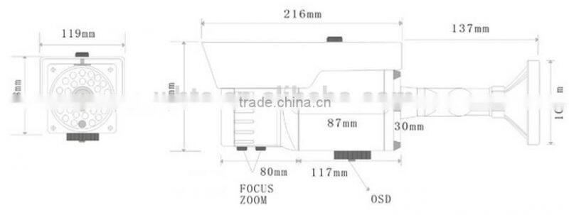 highest quality 1.0mp 720p closed-circuit tv cvi camera weatherproof with night view