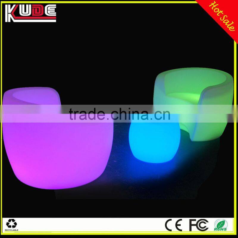 LED Furniture KD-F862 indoor LED single seat sofa with remote control