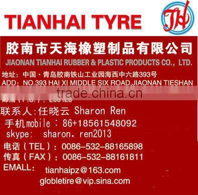 13x5.00-6 inch flat free rubber tire with rib tread for zero turn mower