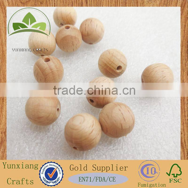 natural wood unfinished wooden beads made in China