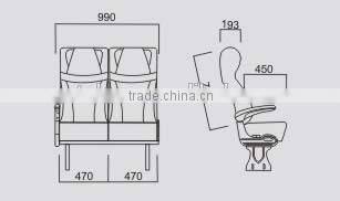 2+1Luxury VIP safety business reclining seat with monitor available