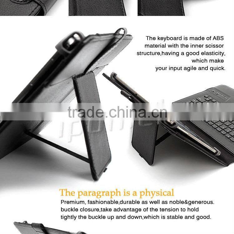 sliding case bluetooth keyboard PU leather tablet universal cover