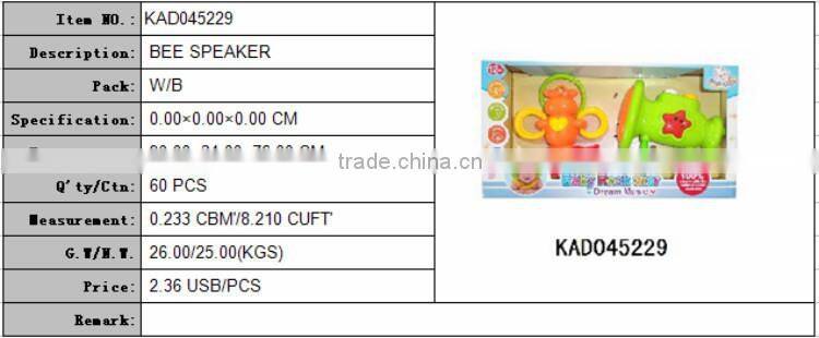 Hot selling interesting gift lovely plastic infant rattle ball baby toys