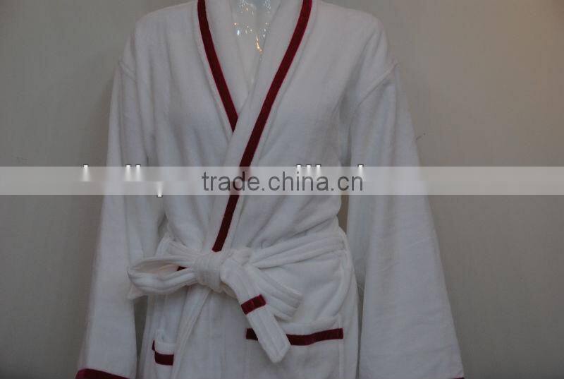 Velour Luxury High Quality Bathrobe Shawl Collar Solid Color Bathrobe