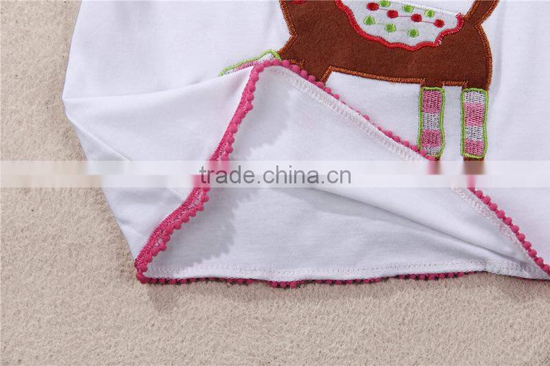 Christmas Reindeer cute ruffle toddler girls boutique clothing sets