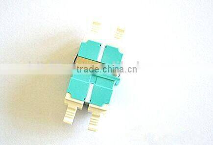2 port 10G OM3 Aqua LC/UPC Duplex Multimode Optical fiber Adapters