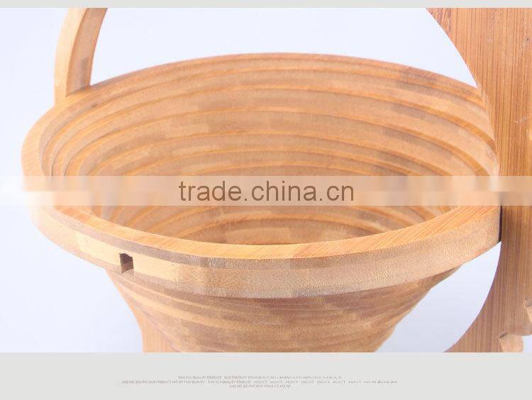 Wood hanging fruit basket Vegetable Basket, Wood Chip Storage Basket, Wooden Fruit Basket