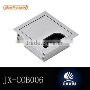 Soft-closing office desk cable outlet cover