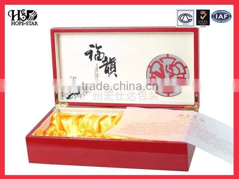 Red Color Tea box wood wholesale