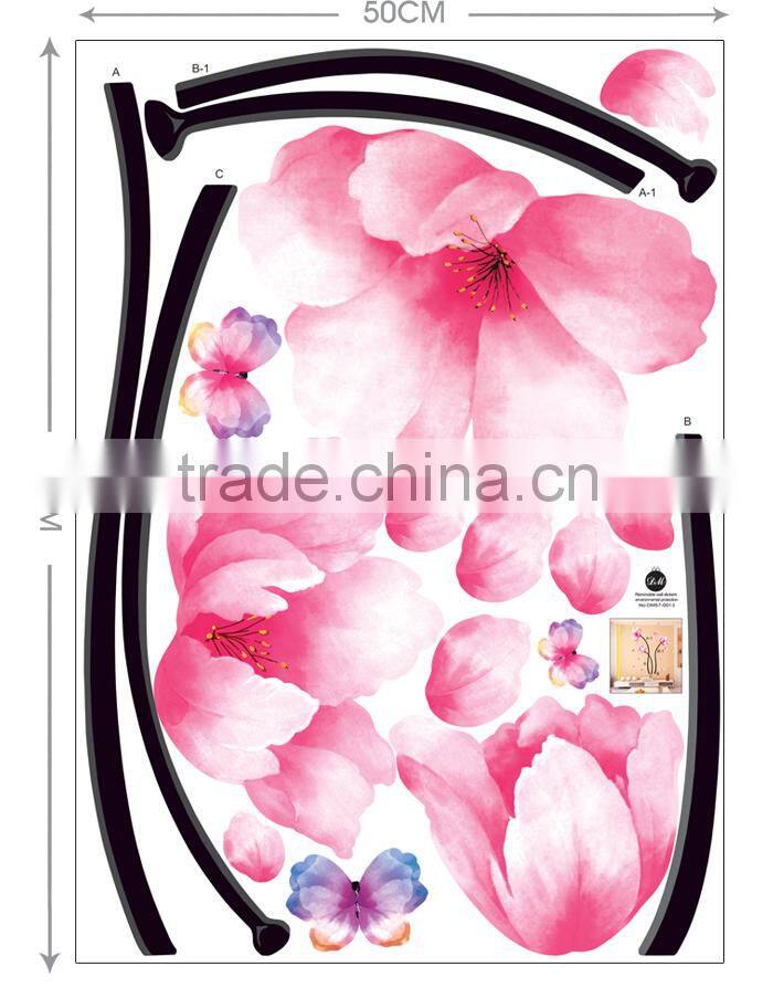 China Beautiful Vinly Lucky Flower Anti-mold Sticker
