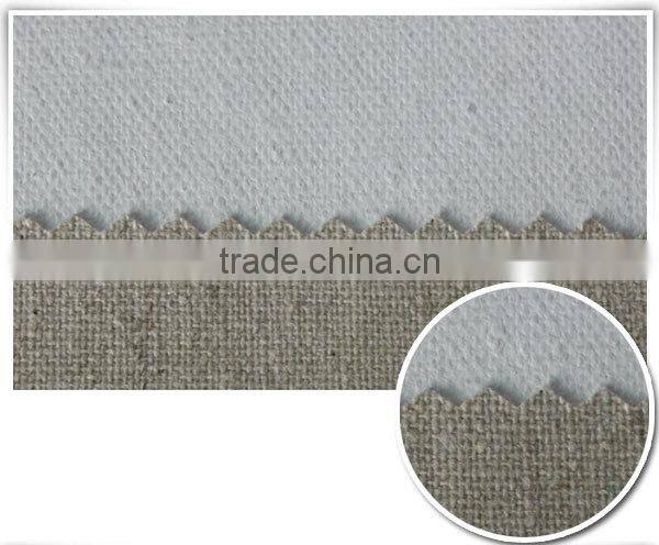 Transon 4438 triple acid-free primed smooth texture 322gsm linen blend canvas roll, 62.9'' wide, practice quality