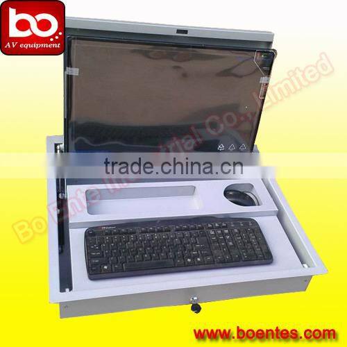 Student Tabletop LCD Monitor Screen Manual Flip Up Box/Hydraulic Pop Up Tuner