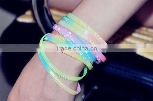Factory Directly Wholesale Cheap Price Custom Neon Silicone Wristband 6MM Width