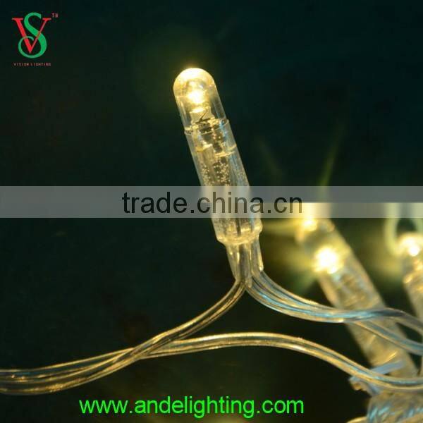 12V outdoor use rubber cable christmas led string light with driver