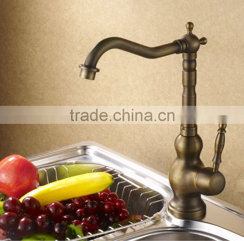 Top Design Antique Bronze Kitchen Tap with Single Handle