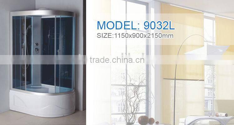 Left side satin finish shower cubicles