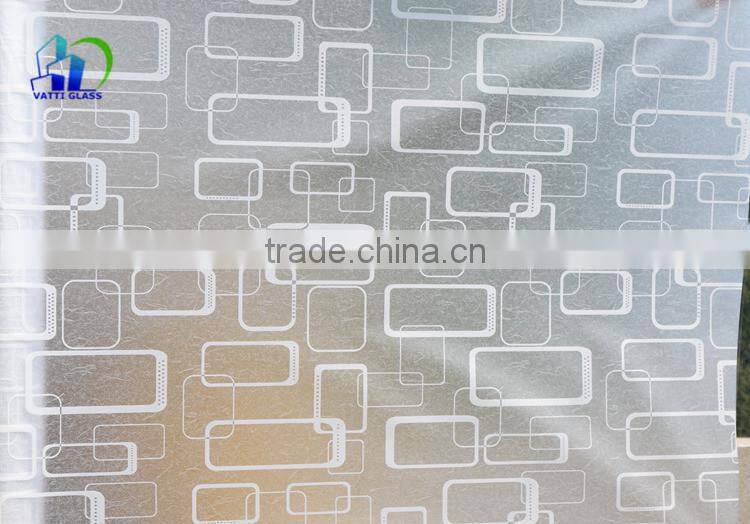 10mm thick decorative glass partitions etching frosted glass desk partition acid etched glass office partitions
