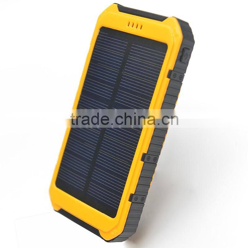 uiversal portable dual usb li polymer solar pannel 5V 1A solar power bank 2000mah