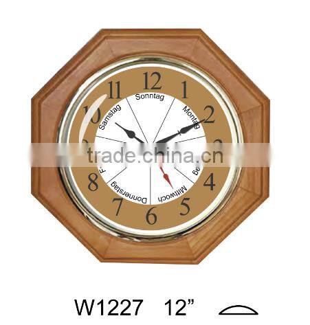 newest wood week wall clock