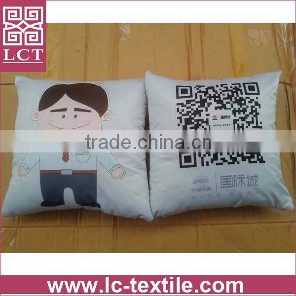 supply Italy imported ink colour never fade supersoft velour fabric embroidery cushion for advertisement(LCTP0096)