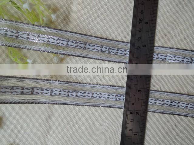 Exquisite silver net fabric ribbons