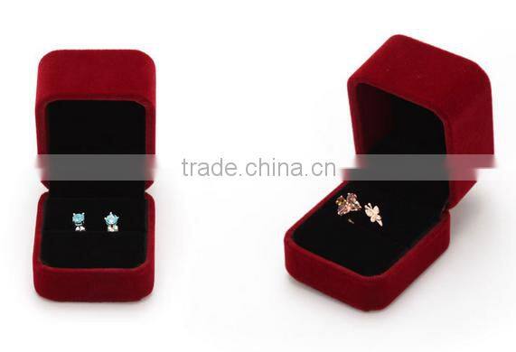 Top grade ring box velvet ring box jewelry packaging box ring box black