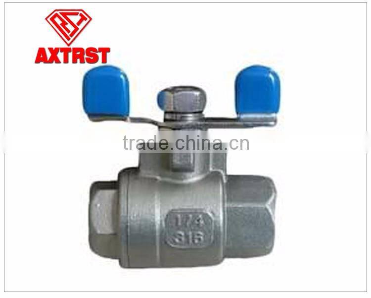 2pc thread floating Superior quality butterfly handle ball valve with CE