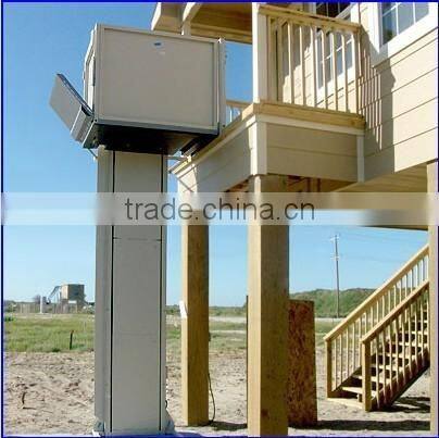 Hydraulic vertical wheelchair lift