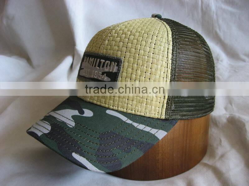 High Quality Custom Camo Mesh Hat with Embroidery Patch