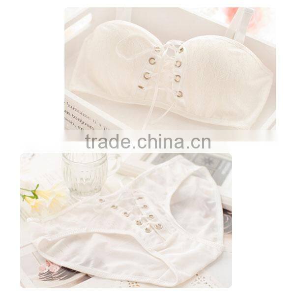 Underwear Padded Push Up Bra Set, Princess straps belt, lace bra and panty set for women