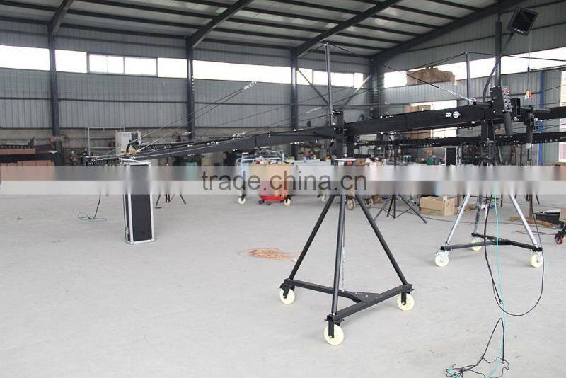 Professional 10m TV camera crane square jimmy jib cranes for video shooting