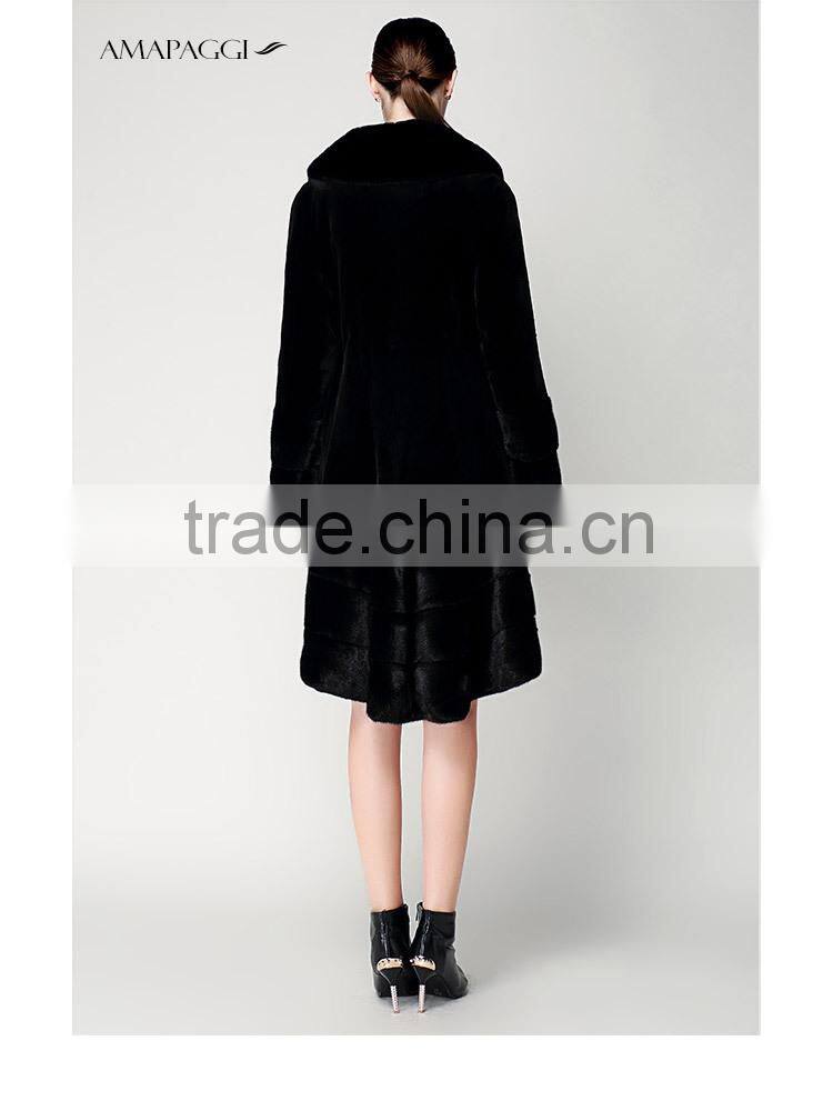 2015 long winter real mink fur womens' coat for sale
