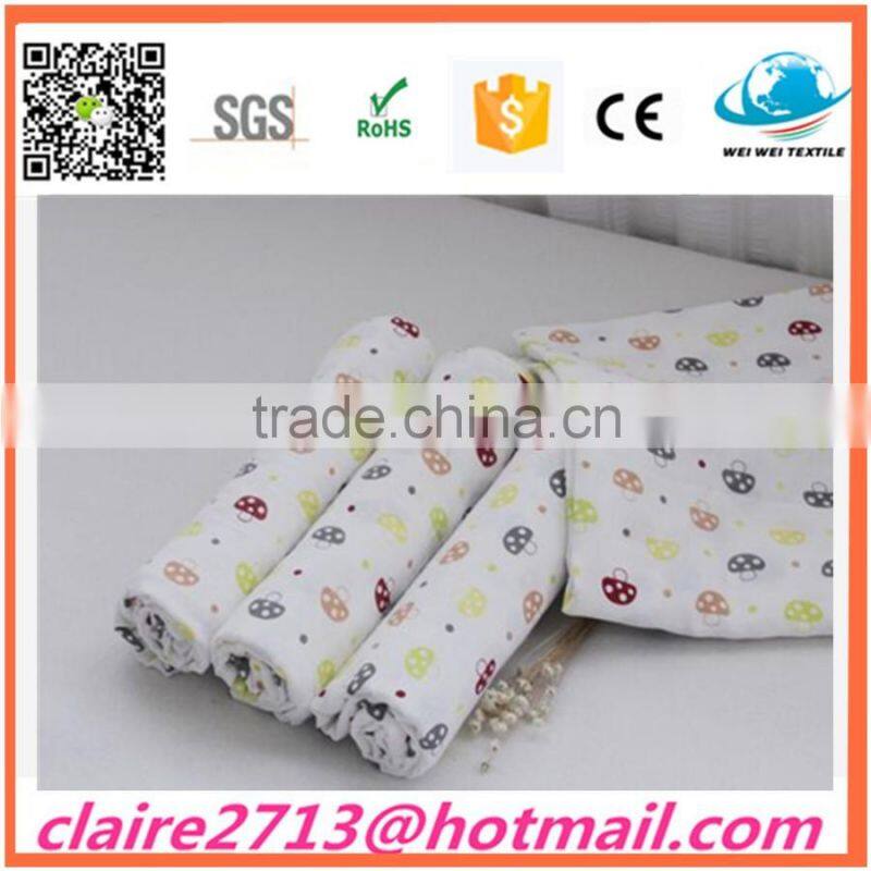 120x120cm cotton Muslin Baby Soft Swaddling Blankets use for Newborn Infant