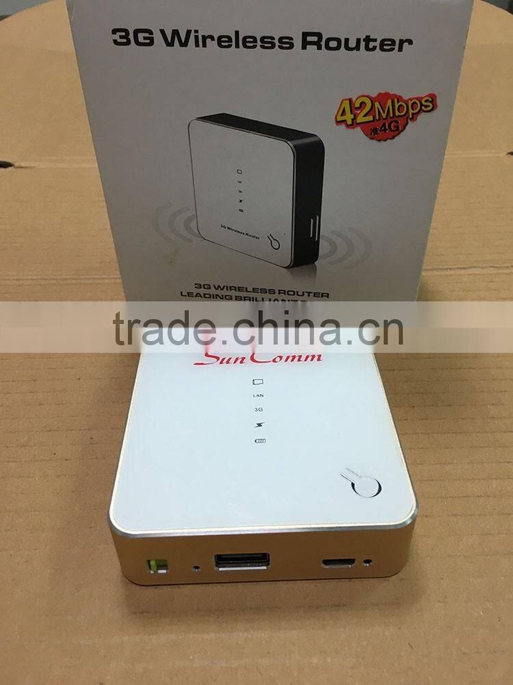 SC-4363-3GR wholesale pocket sim card 3G AP Router with power bank