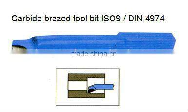Carbide brazed tool bit ISO9 / DIN 4974
